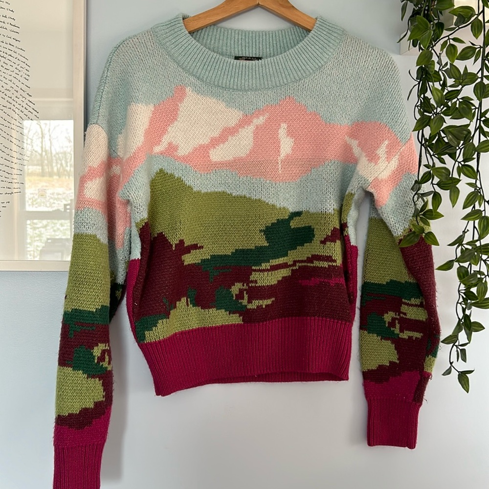 Wild Fable Landscape Sweater